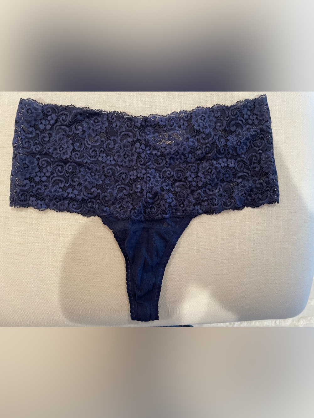 Soma Navy Lace Bralette & Matching Panties - Picture 14 of 15